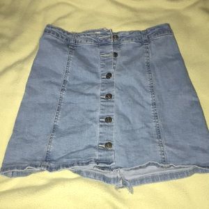 Jean button up skirt